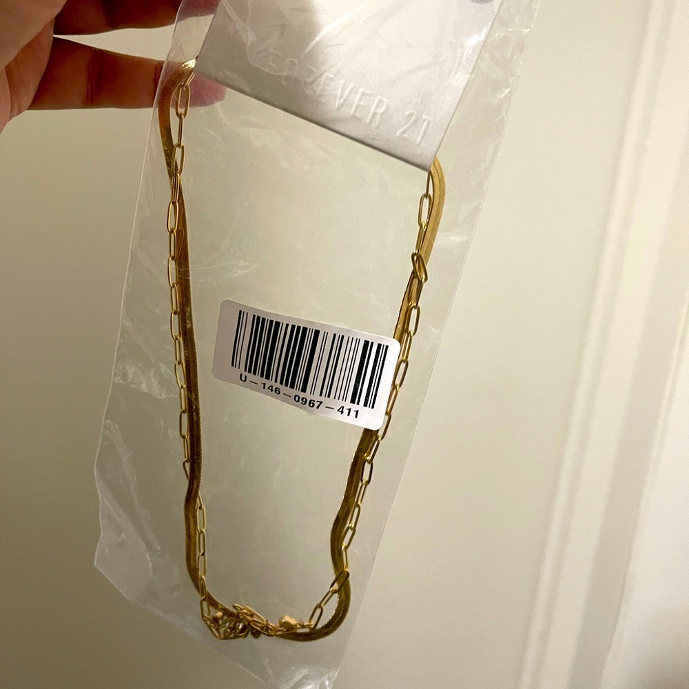 Forever 21 New gold chain necklace